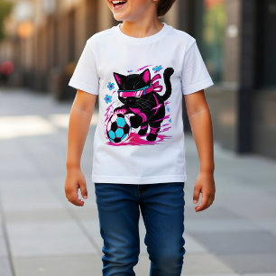 T-shirt En Tri-matière Maillot de foot Chat Noir" Cyberpunk Anime Amateur