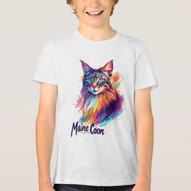 T-shirt En Tri-matière Maine Coon (Recto)