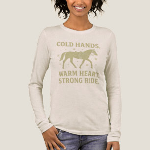 T-shirt En Tri-matière Mains froides Cœur chaud Forte chevauchée Manches 