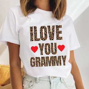 T-shirt En Tri-matière maintenant grand-mère 'JE T'AIME GRAND-MÈRE' mémé