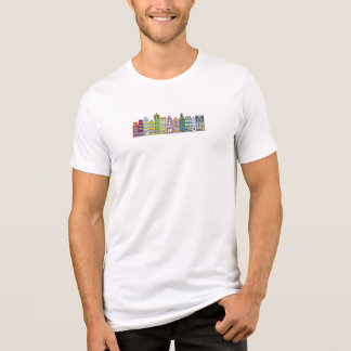 T-shirt En Tri-matière Maisons de rangées d'Amsterdam colorées