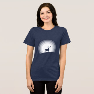 T-shirt En Tri-matière Majestic Stag Silhouette Under Lunar Light