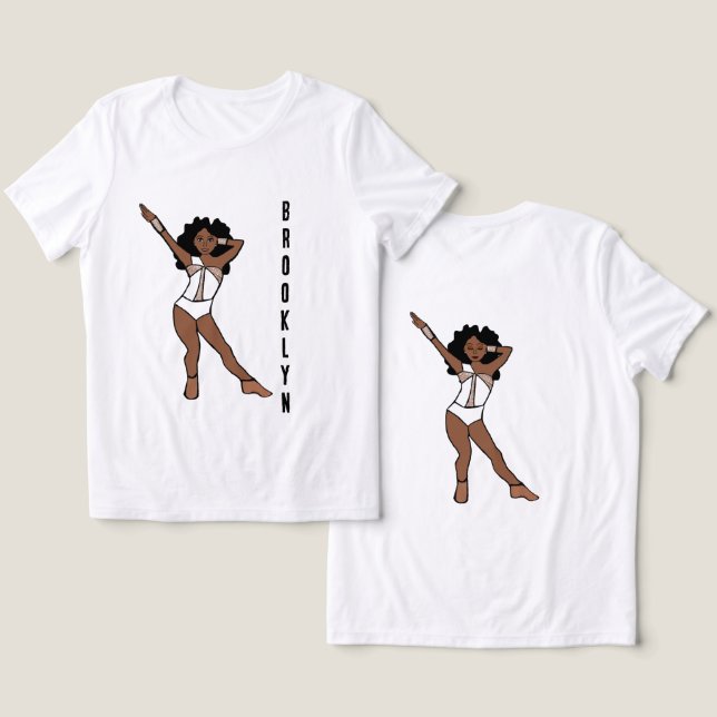 T-shirt En Tri-matière Majorette/Danseuse Pierres Blanches A (Design Recto & Verso)