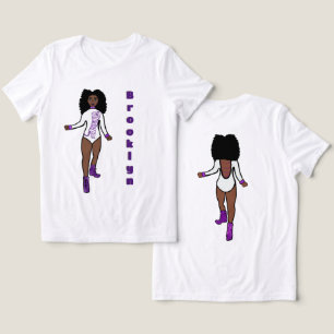 T-shirt En Tri-matière Majorette / Danseuse Tee blanc pourpre tigre A