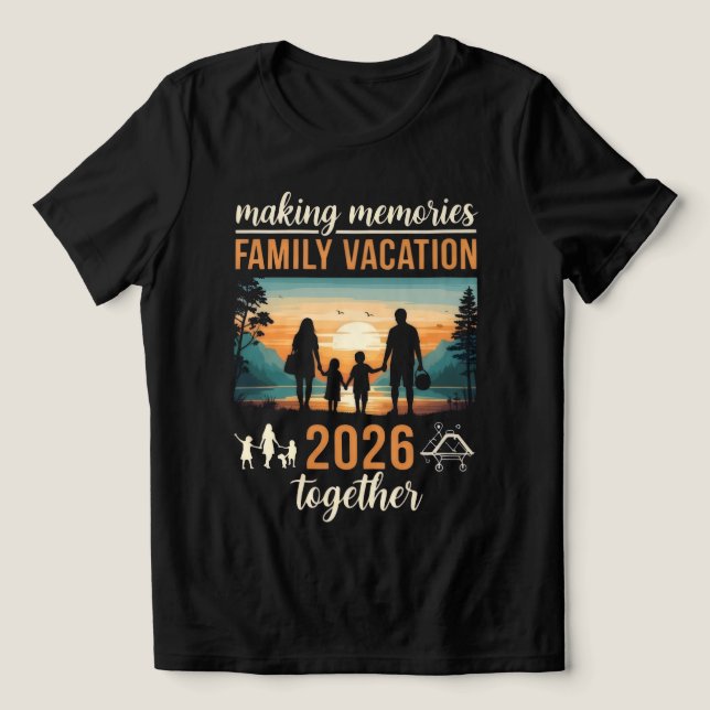 T-shirt En Tri-matière Making Memories Family Vacation 2026 Together T-Sh (Design Recto)