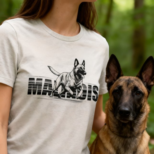 T-shirt En Tri-matière Malinois - Berger belge - Mechelaar (Créateur téléchargé)