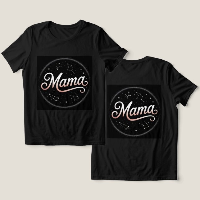 T-shirt En Tri-matière Mama Stars Constellations (Design Recto & Verso)