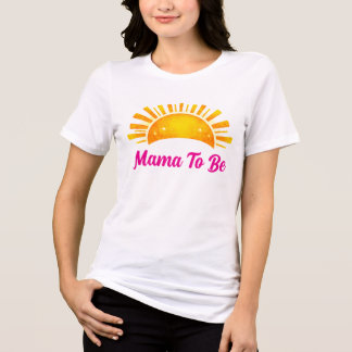 T-shirt En Tri-matière Mama To Be Dreamy Pink And Gold