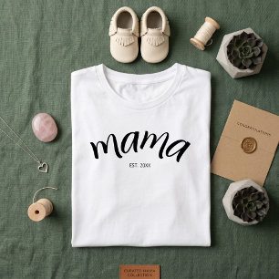 T-shirt En Tri-matière Maman a établi un script minimaliste année nouvell