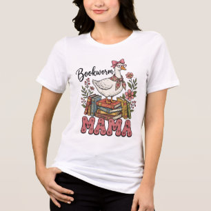 T-shirt En Tri-matière Maman bibliophile mignonne art de mots
