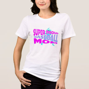 T-shirt En Tri-matière maman de baseball super fière