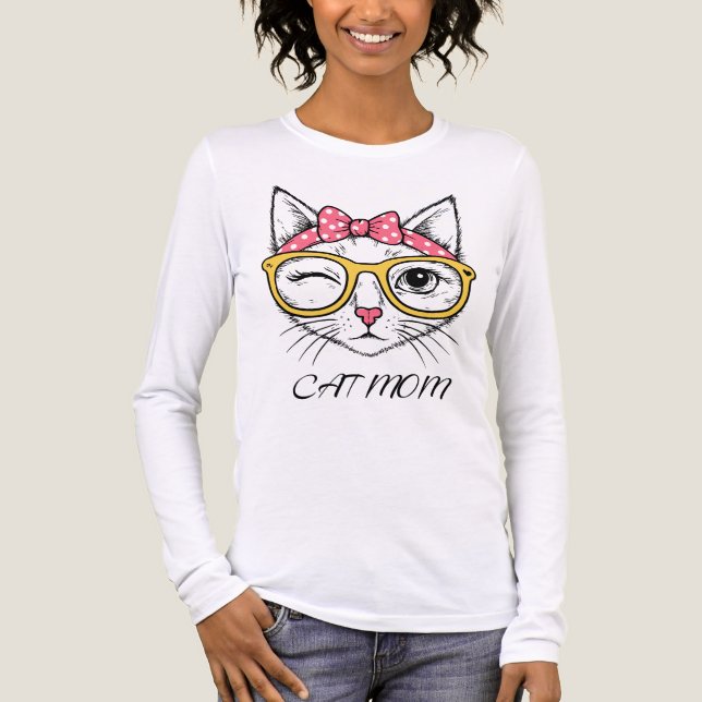 T-shirt En Tri-matière Maman de chat féminin (Recto)