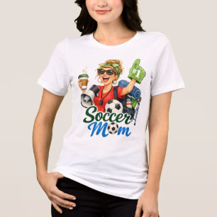 T-shirt En Tri-matière Maman de footballeur drôle 