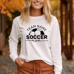 T-shirt En Tri-matière Maman de footballeur Équipe personnalisée Blanc Ma