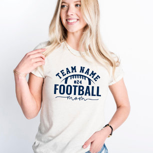 T-shirt En Tri-matière Maman de footballeur Équipe personnalisée Navy sur