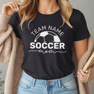 T-shirt En Tri-matière Maman de footballeur Nom de l'équipe personnalisé 