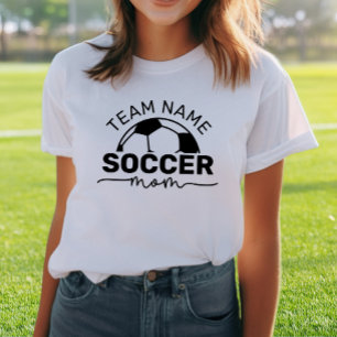 T-shirt En Tri-matière Maman de footballeur Nom de l'équipe personnalisé 