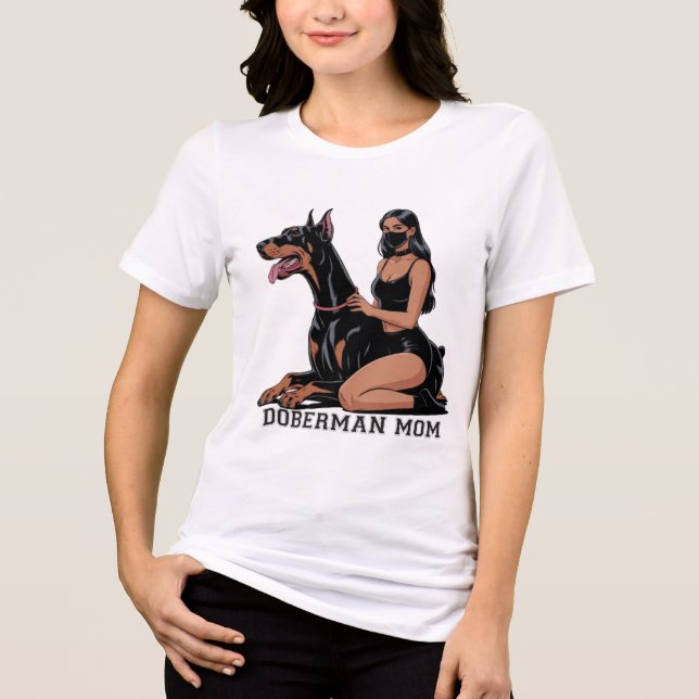 T-shirt En Tri-matière Maman doberman (Recto)