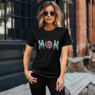 T-shirt En Tri-matière Maman Fleur de soleil moderne Floral Bold Fête des