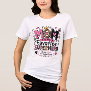 T-shirt En Tri-matière Maman Inspirante Super-héros préféré