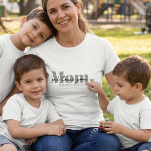 T-shirt En Tri-matière Maman Nous T'aimons Écriture Noire