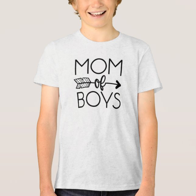T-shirt En Tri-matière Maman of Boys Tee - Fier & Stylish! (Recto)