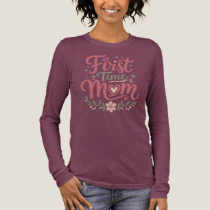 T-shirt En Tri-matière Maman pour la première fois Design floral mignon