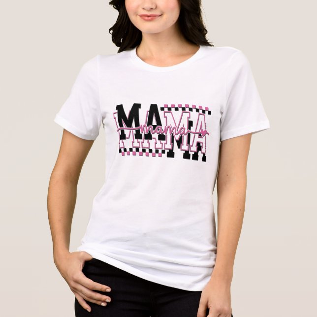 T-shirt En Tri-matière Maman Rétro Mignonne (Recto)