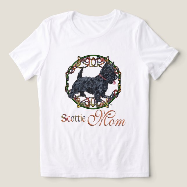 T-shirt En Tri-matière Maman Scottish Terrier (Design Recto)