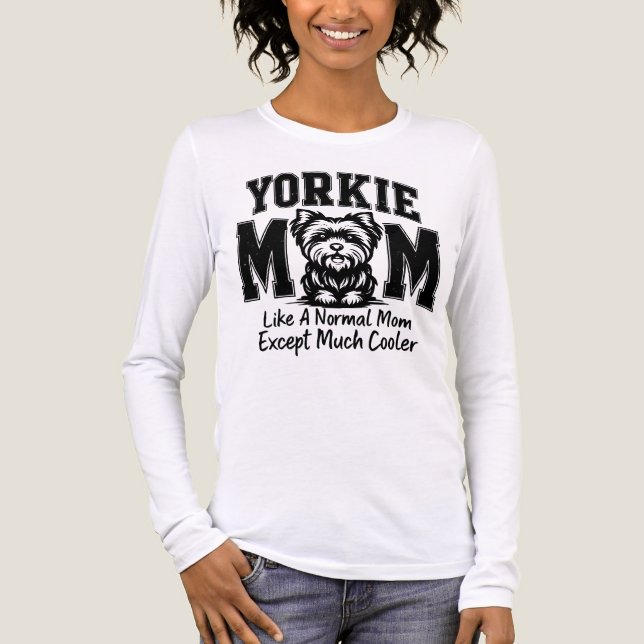 T-shirt En Tri-matière Maman Yorkie (Recto)