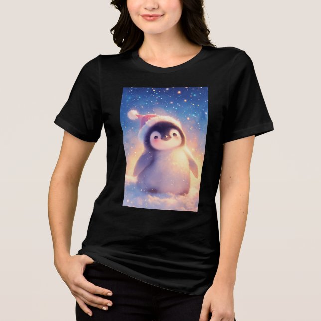 T-shirt En Tri-matière Manchot bébé Noël (Recto)
