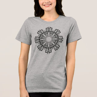 T-shirt En Tri-matière Mandala 3 Black Design Femen Chemise