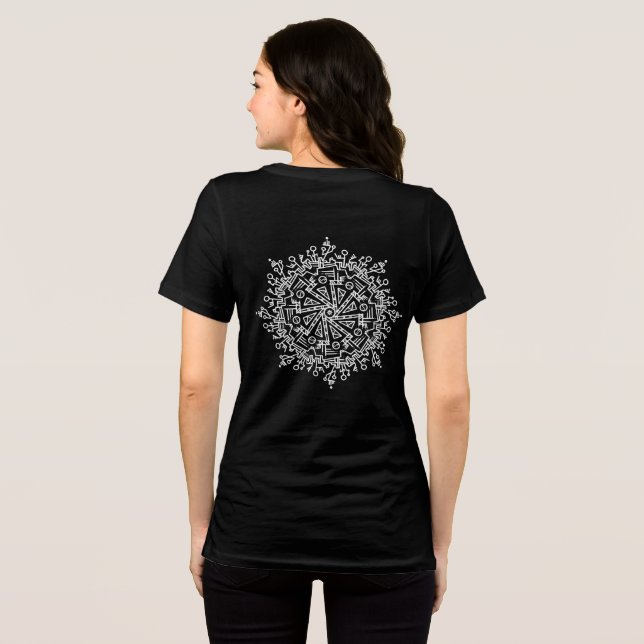T-shirt En Tri-matière Mandala blanc (Verso intégral)