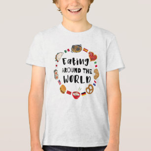 T-shirt En Tri-matière Manger dans le monde entier