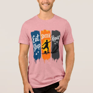 T-shirt En Tri-matière Manger Dormir Football Répéter Conception de Maill