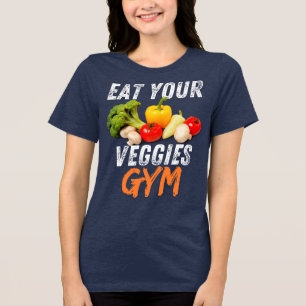 T-shirt En Tri-matière Mangez vos Légumes Vegan Funny Motivation citation