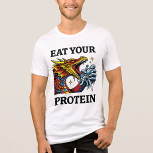 T-shirt En Tri-matière Mangez vos protéines – Chevalier épique mangeant u