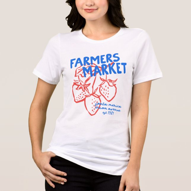 T-shirt En Tri-matière Marché de Producteurs Fraise (Recto)