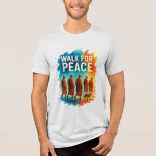 T-shirt En Tri-matière Marche pour la paix – Illustration éclaboussée de