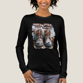 T-shirt En Tri-matière Marcher à un kilomètre dans mes chaussures - Inspi