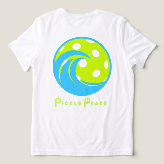 T-shirt En Tri-matière Marchez la vague de pickleball avec paix (Design Verso)