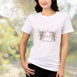 T-shirt En Tri-matière Mariage cardiaque de colibri adorable sur mesure