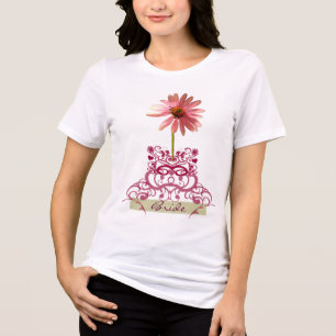 T-shirt En Tri-matière Mariage mariée violette Daisy