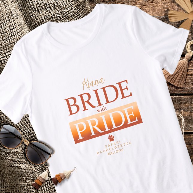 T-shirt En Tri-matière Mariée avec Pride Safari Bachelorette ID1158 (Créateur téléchargé)