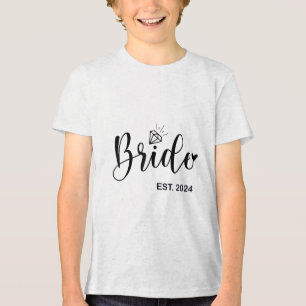 T-shirt En Tri-matière Mariée Et Groom Gnome Pour La Fête De Mariage De J