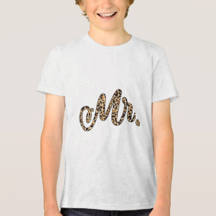 T-shirt En Tri-matière Mariée Groom M. Empreinte de léopard Mariage Coup
