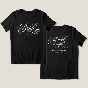 T-shirt En Tri-matière Mariée Jusqu'à Ce Que La Mort Nous Sépare Crâne Ma