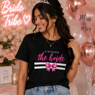 T-shirt En Tri-matière Mariée Personnalisée, Glam Before Vows de Mariée