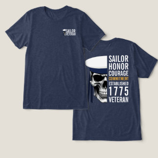 T-shirt En Tri-matière Marin Vétéran Honneur Courage Engagement