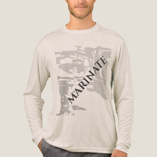 T-shirt En Tri-matière "Marinate" Charcoal Grey Island Imprimer Motif (Recto)